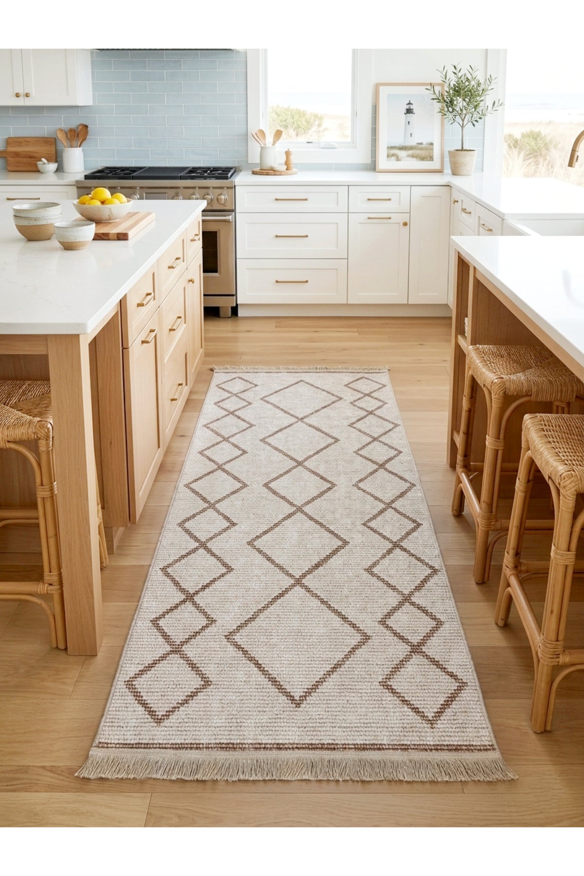 Geometrik Desen Lateks Taban Salon ve Yolluk Antre Halı