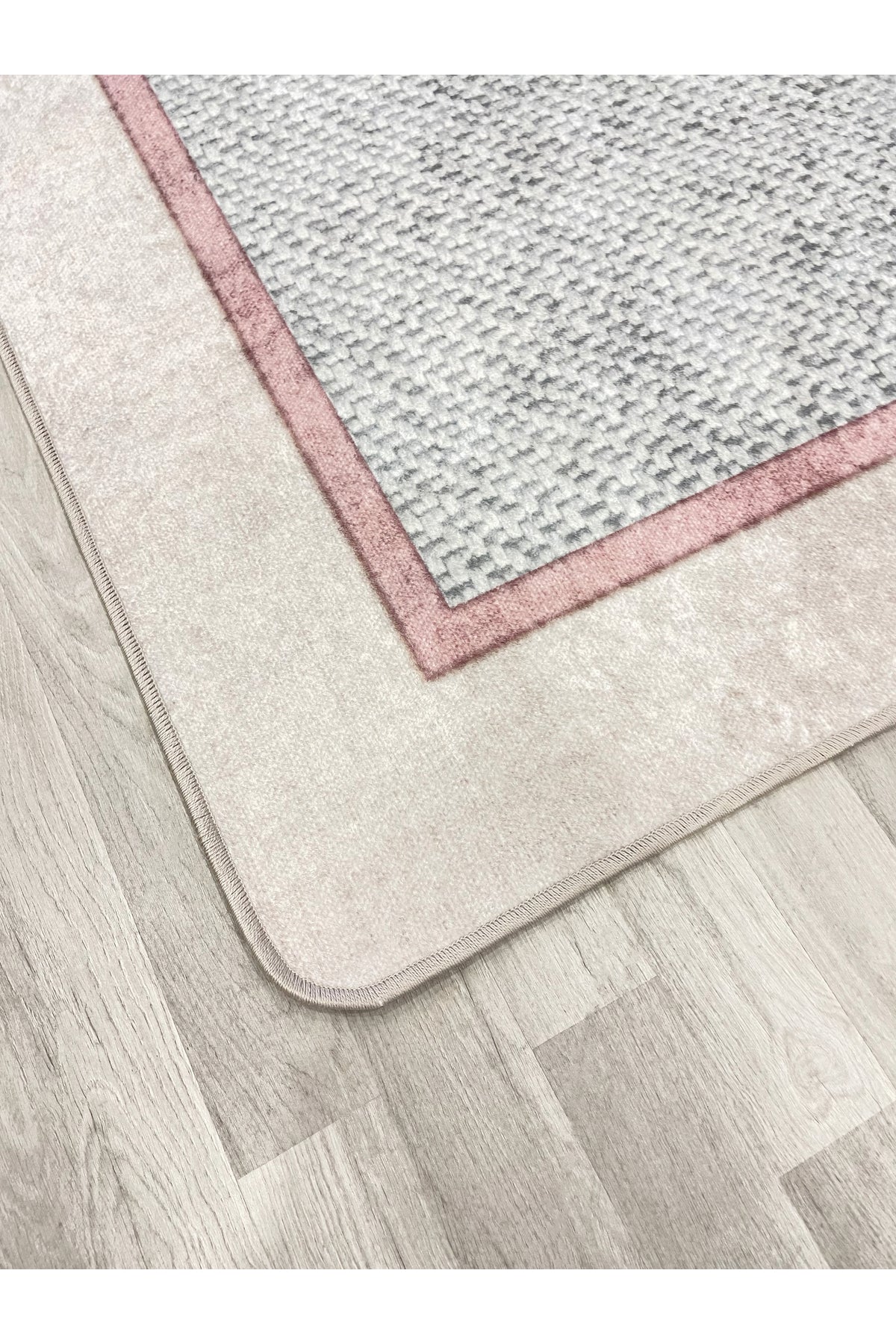 Hasır Jüt Sisal Görünümlü Bordürlü Lateks Taban Salon ve Yolluk Antre Halı