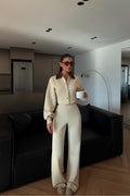 Cream Boots Corduroy Jumpsuit ATE-4362