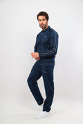 Men's Navy College Collar Rashell Sweat Suit