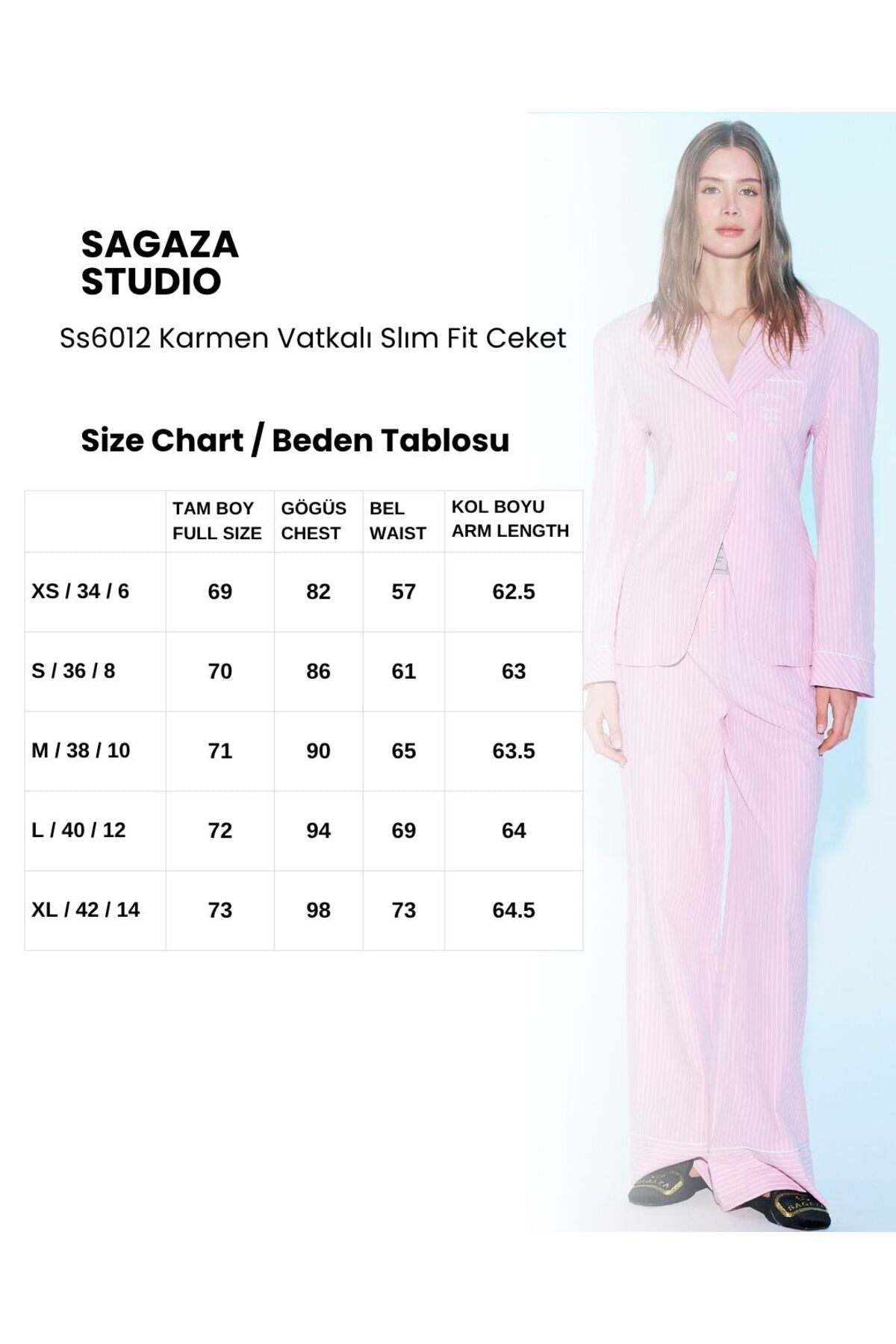 Sırtı Bağlamalı Slim Fit Ceket