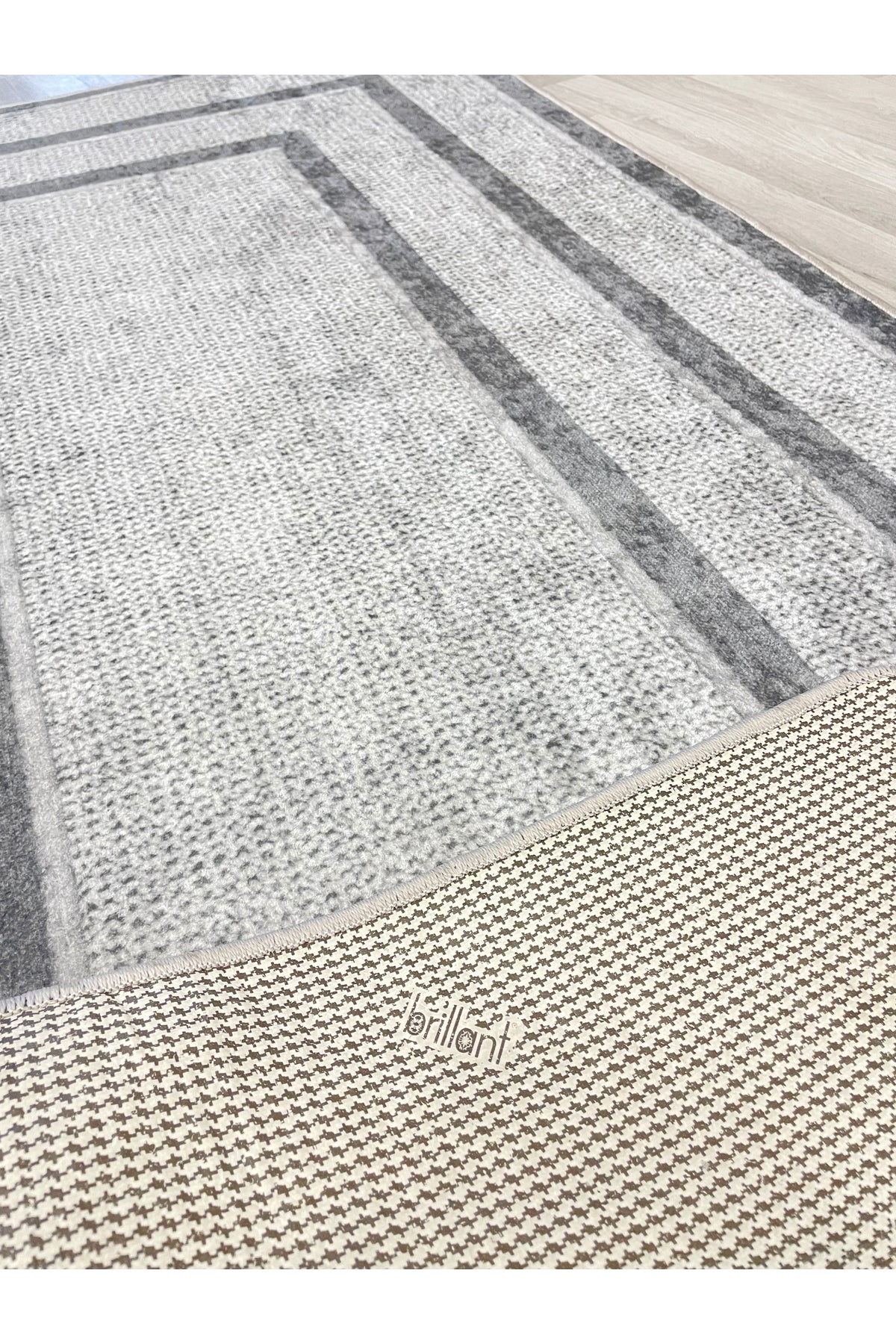 Hasır Jüt Sisal Görünümlü Bordürlü Modern Salon Yolluk Antre Halı