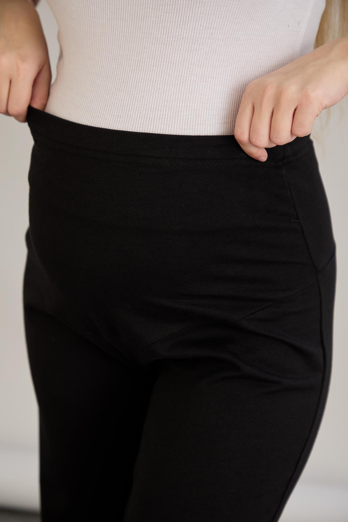 Işşil 4555-İki İplik Lycra Penye Hamile Boru Paça Pantolon