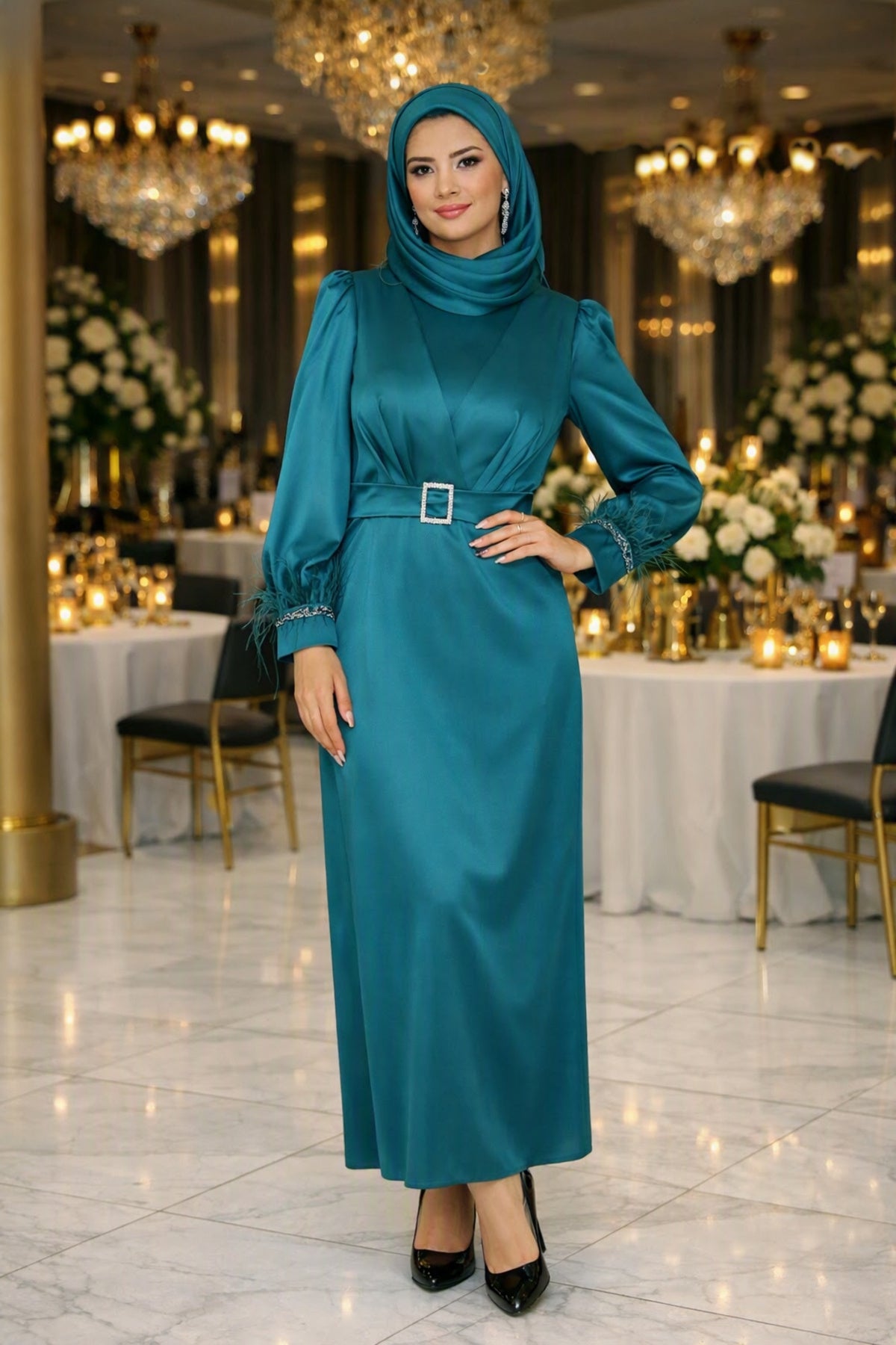 Saten Abiye Elbise