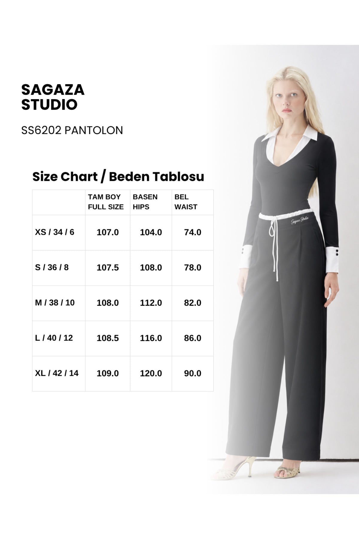 Önden Bağlamali Pantolon