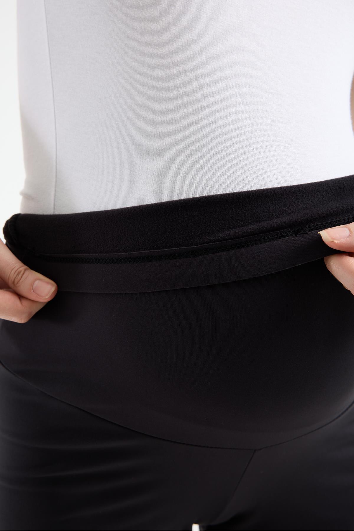 4566-Esnek Penye Yünlü ComfortLux Hamile Düz Pantolon