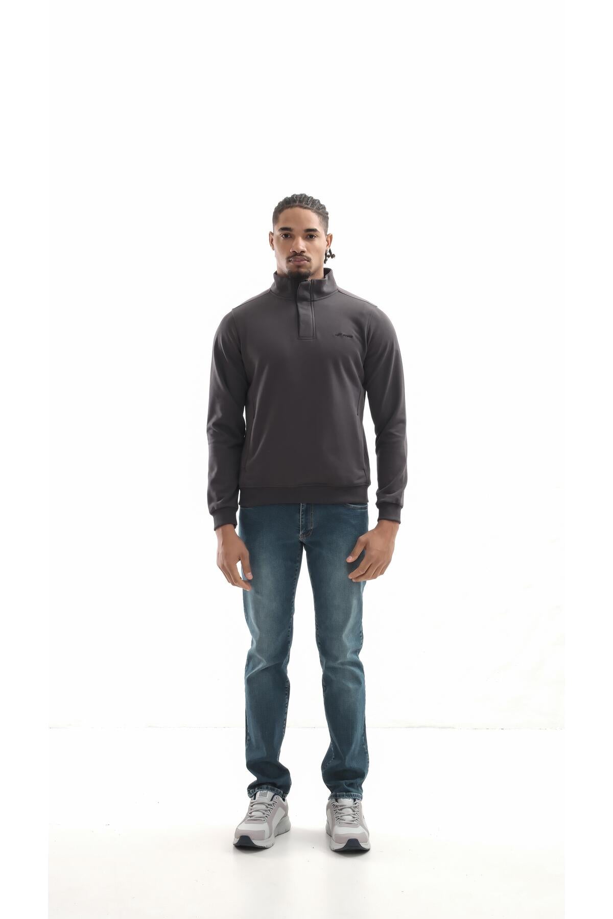Boğazlı sweatshirt