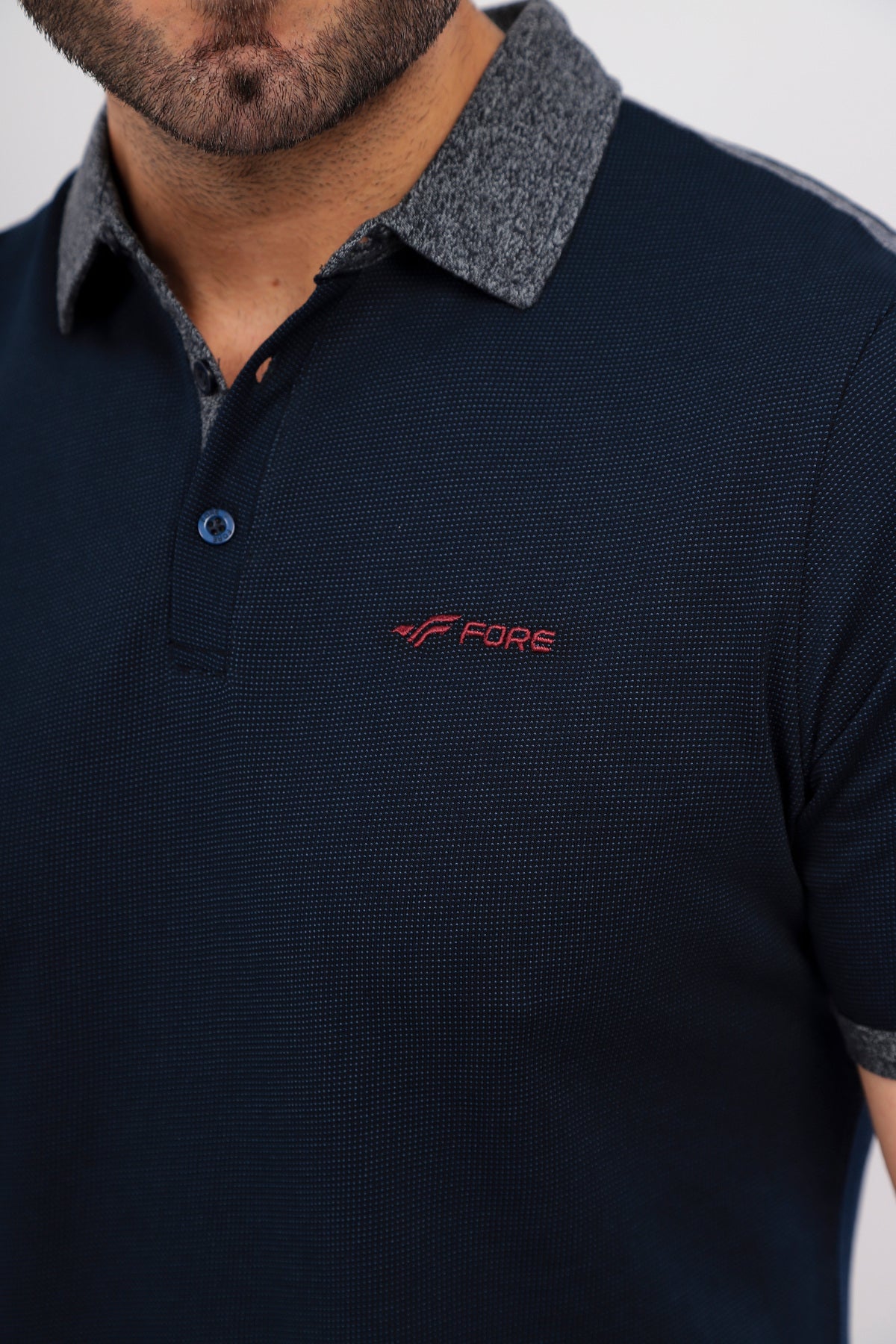 Erkek Lacivert Polo Yaka T-shirt Takım