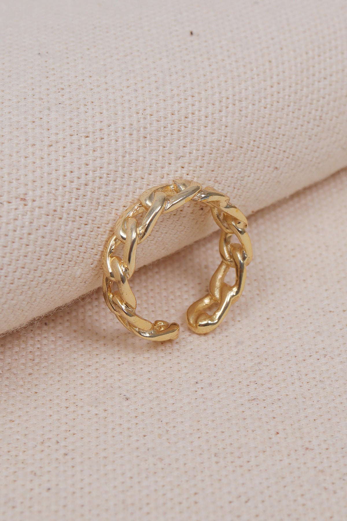 Zincir Modeli Gold Yüzük
