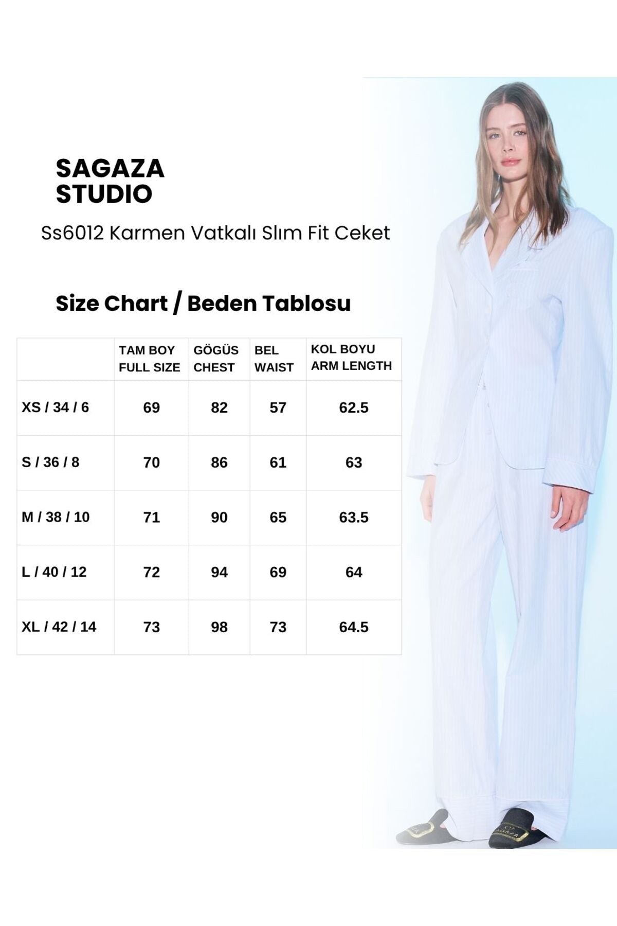 Sırtı Bağlamalı Slim Fit Ceket