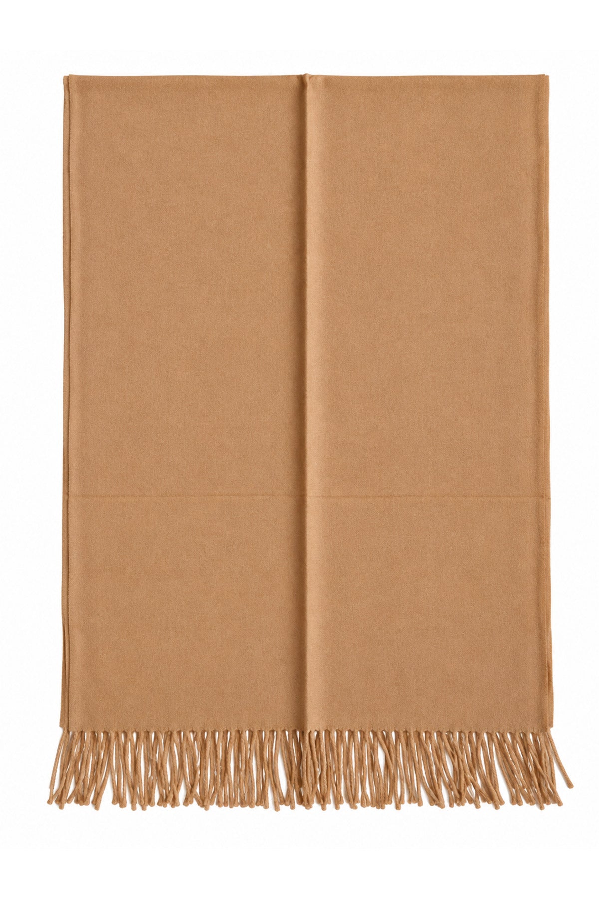 Camel Püsküllü Kaşmir Atkı Şal 70x185 cm SAL1337