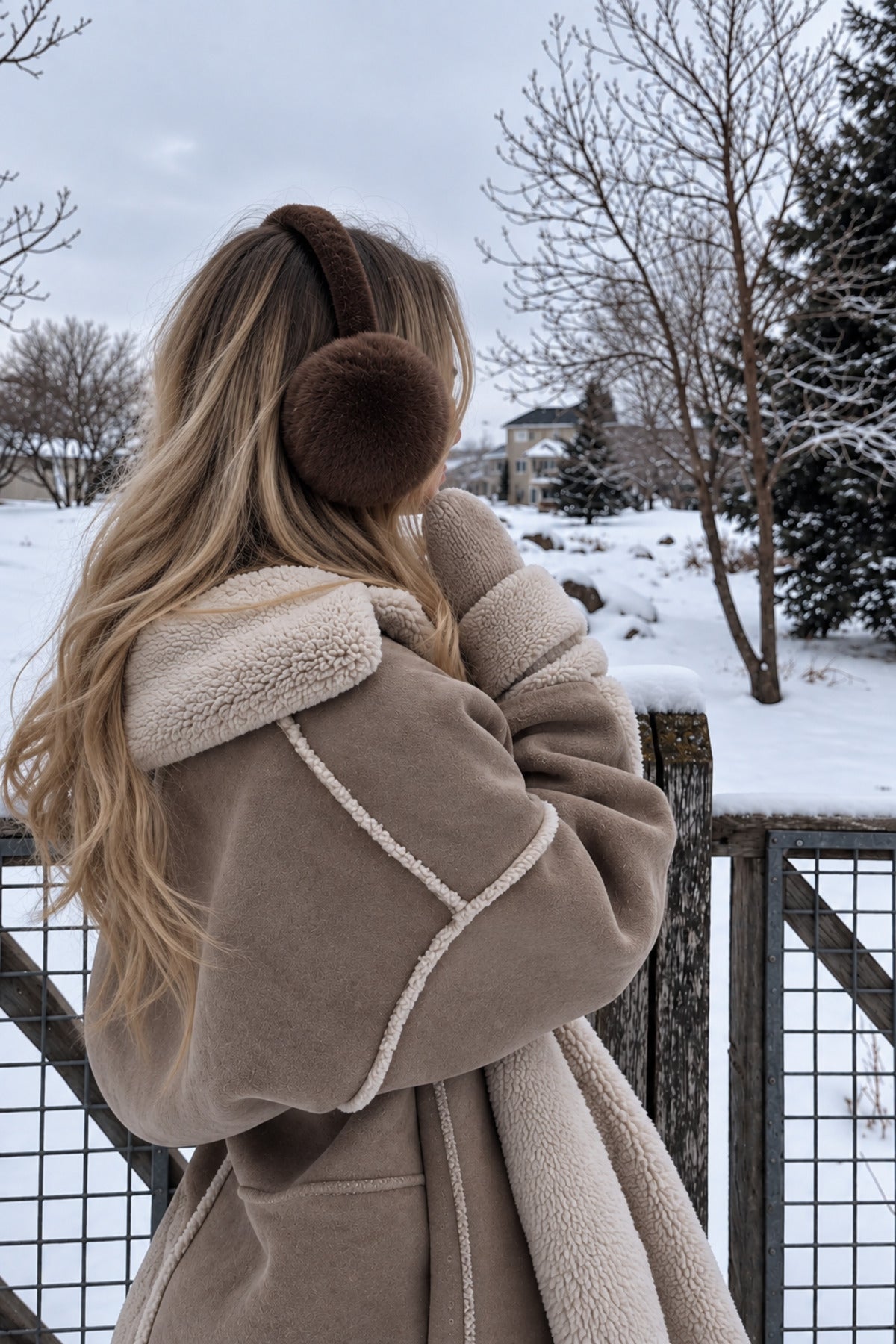 Kahverengi İthal Katlanabilir Peluş Kulaklık KLK01