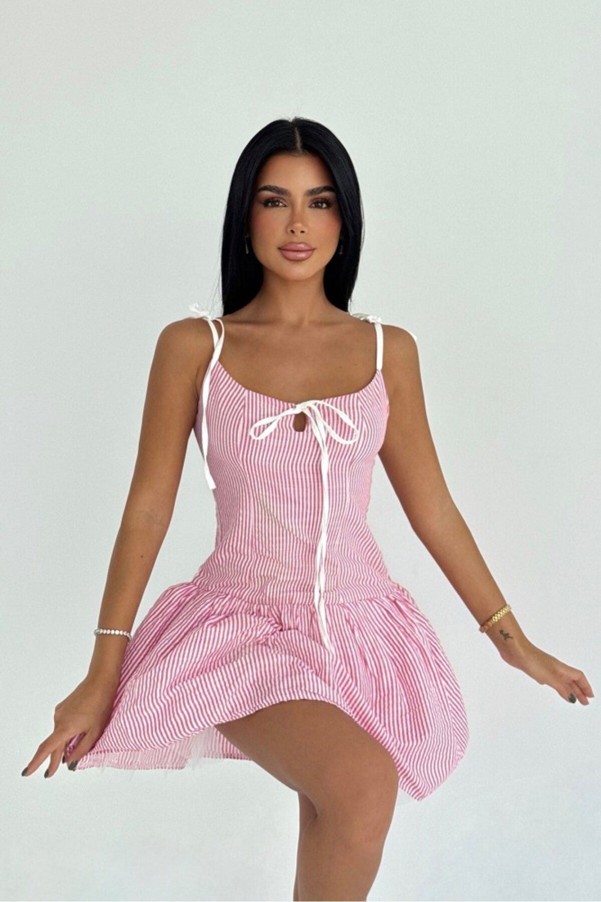 Kırmızı Monah Mini Elbise ATE-3576