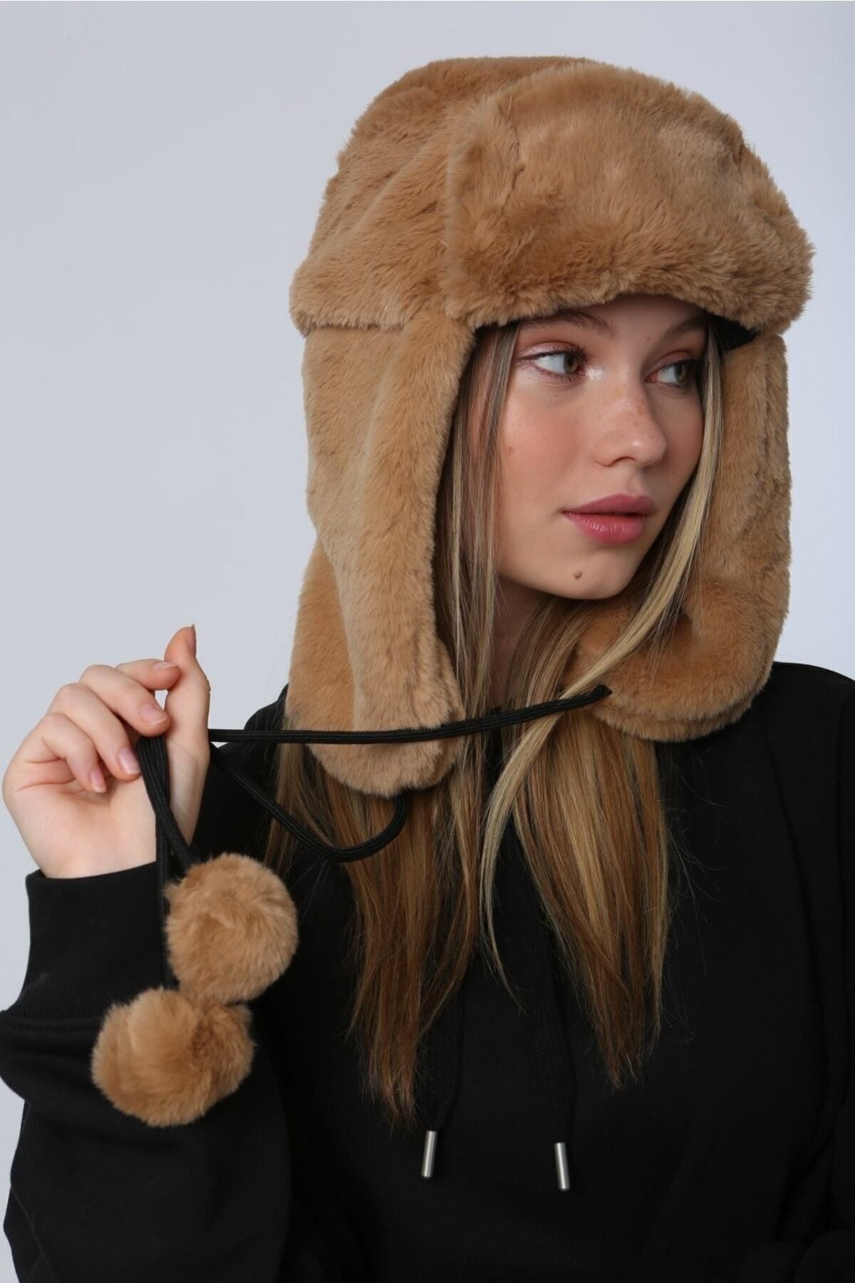 Kahverengi İthal Katlanabilir Peluş Kulaklık KLK01