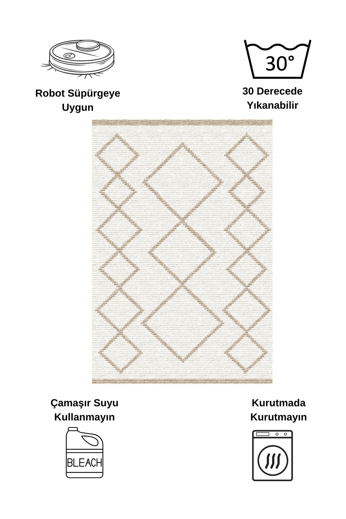 Geometrik Desen Lateks Taban Salon ve Yolluk Antre Halı