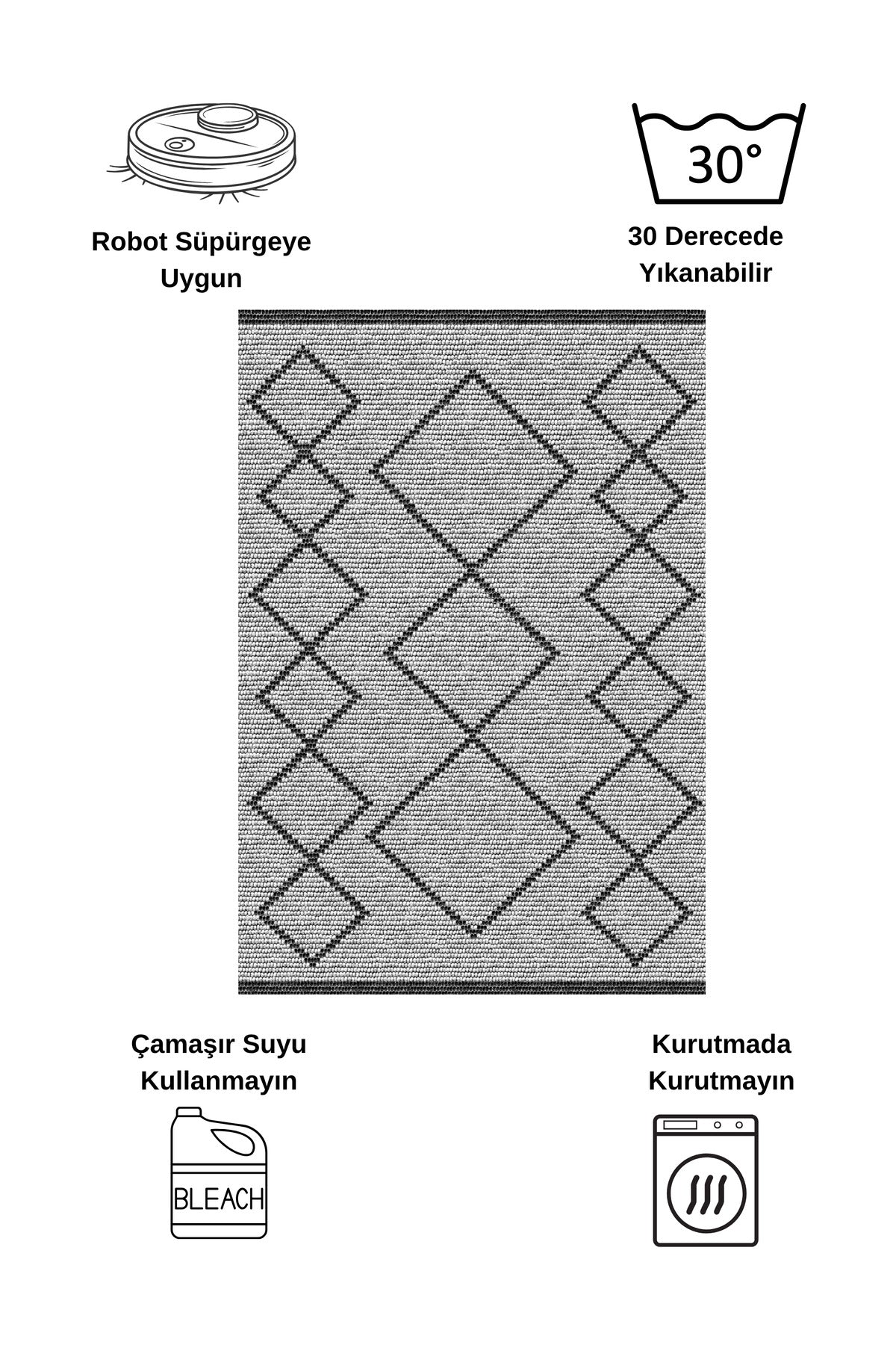 Geometrik Desen Lateks Taban Salon ve Yolluk Antre Halı