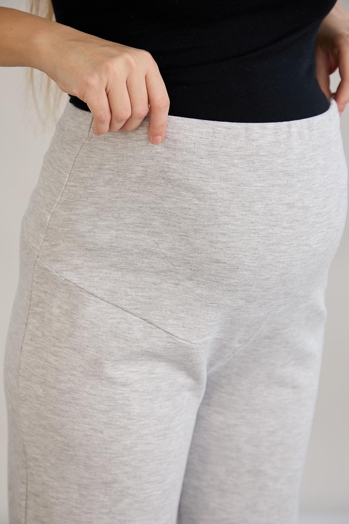 Işşil 4555-İki İplik Lycra Penye Hamile Boru Paça Pantolon