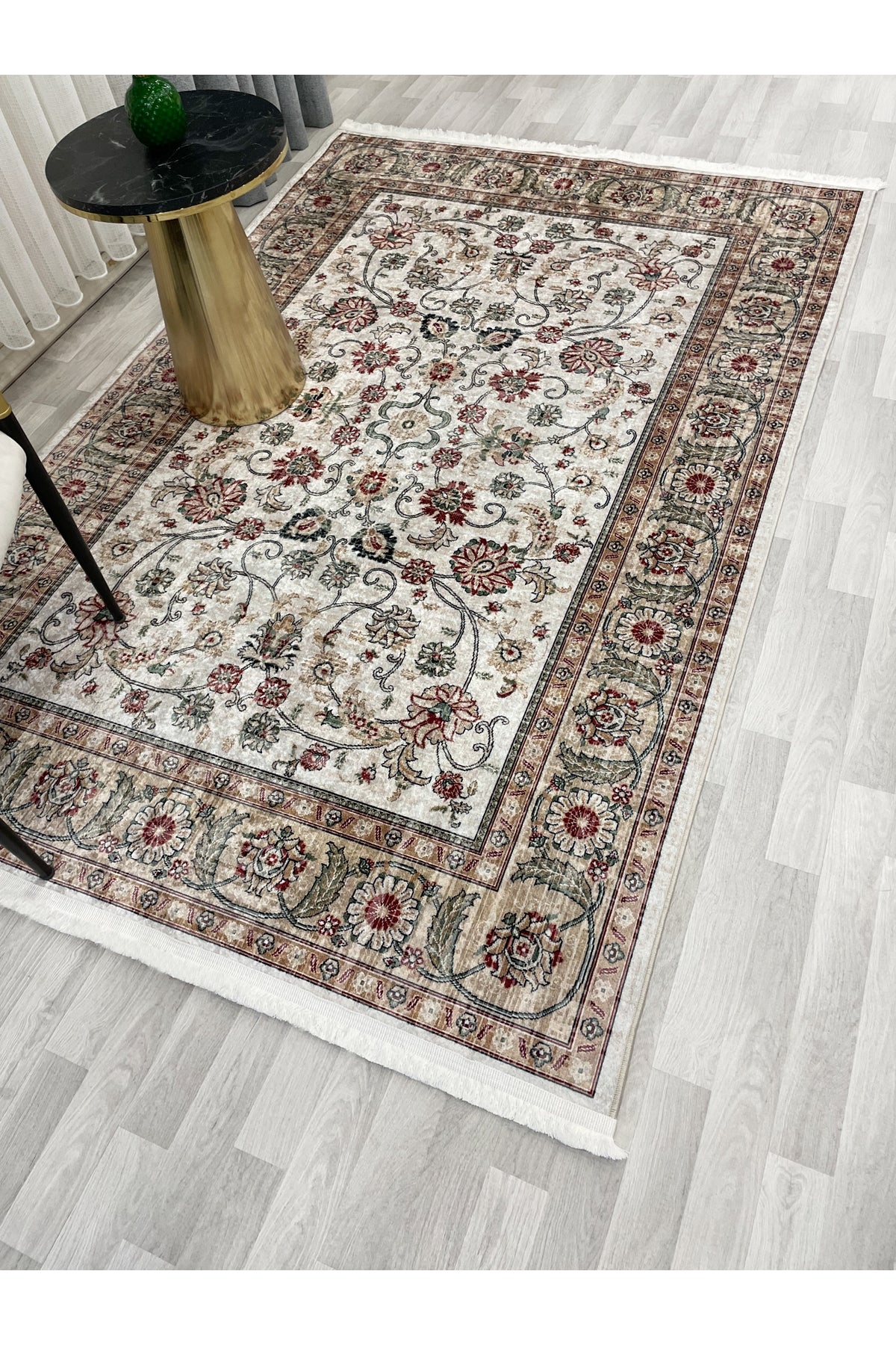 Kilim Motifli SAÇAKLI Klasik Kaymaz Taban Halı