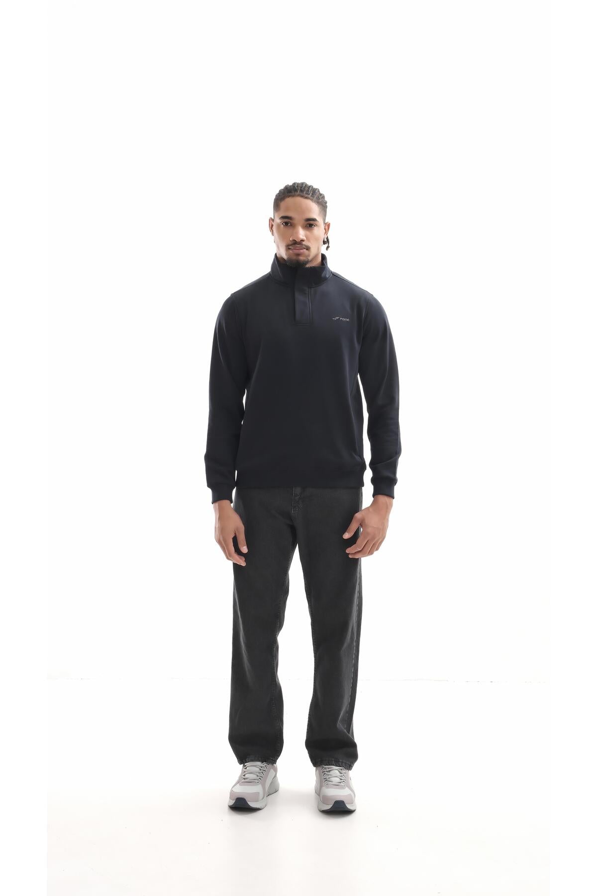 Boğazlı sweatshirt