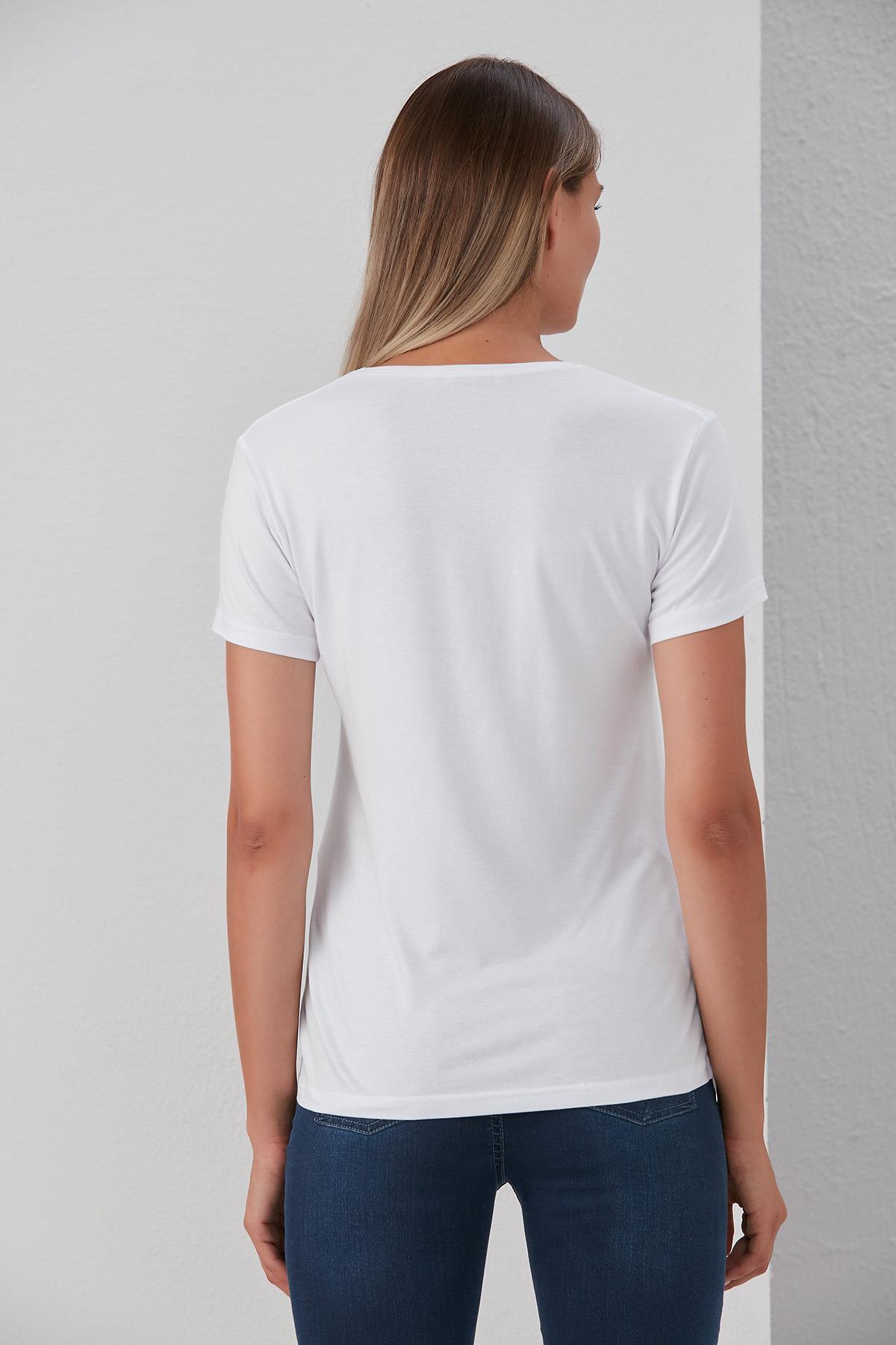 0788-viskon Körüklü Düz Hamile Kısa Kol T-shirt