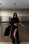 Black Suzette Knit Suit ATE-4399