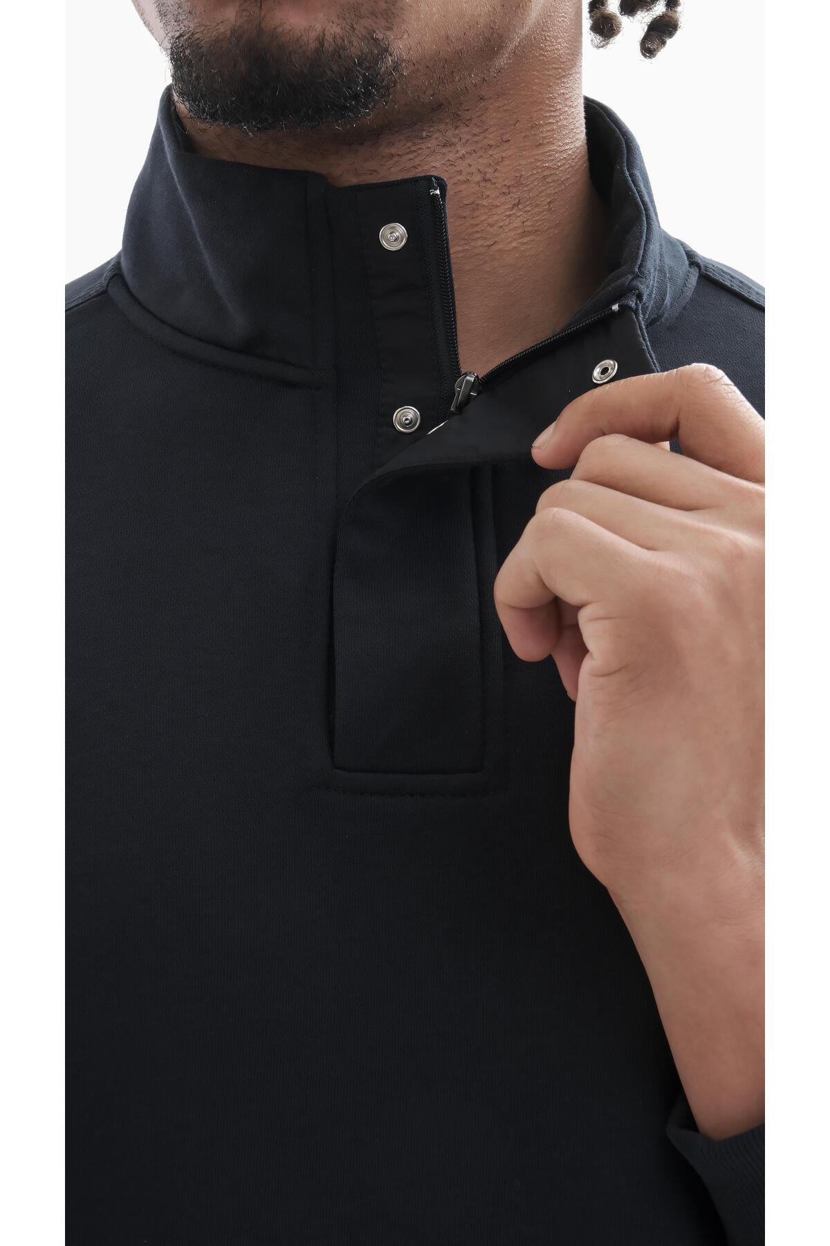 Boğazlı sweatshirt