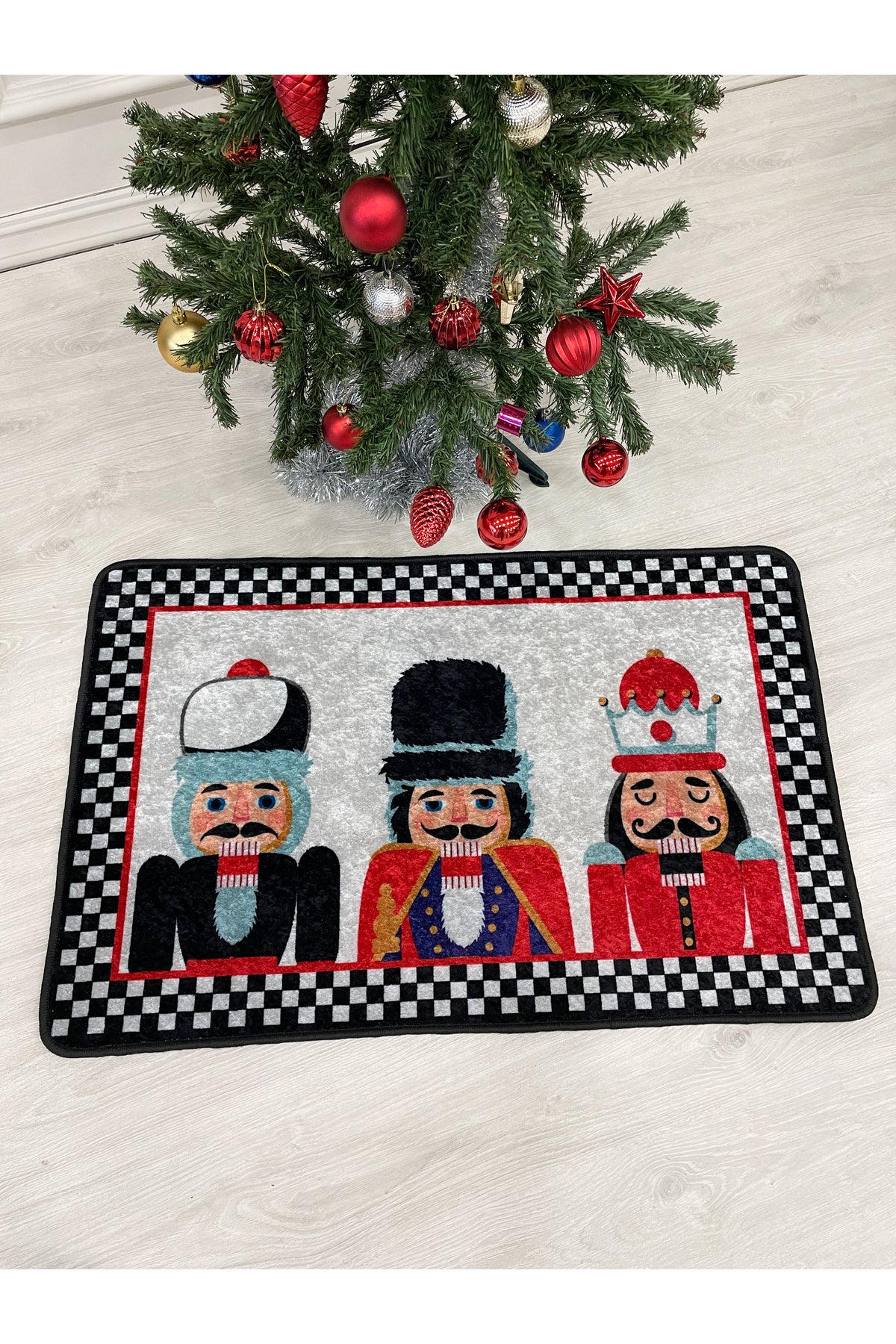 Kurşun Asker Detaylı Dekoratif Yılbaşı Paspas Ölçü 60x90