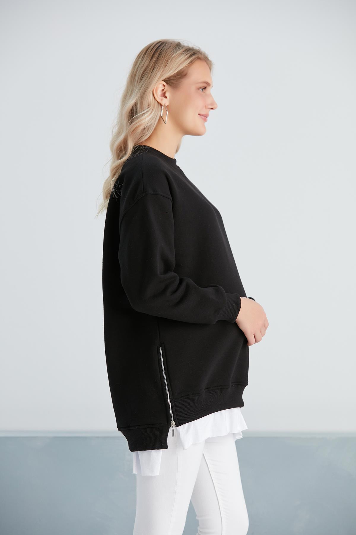 6465-üç Iplik Penye Yünlü Hamile Giyim Sweatshirt