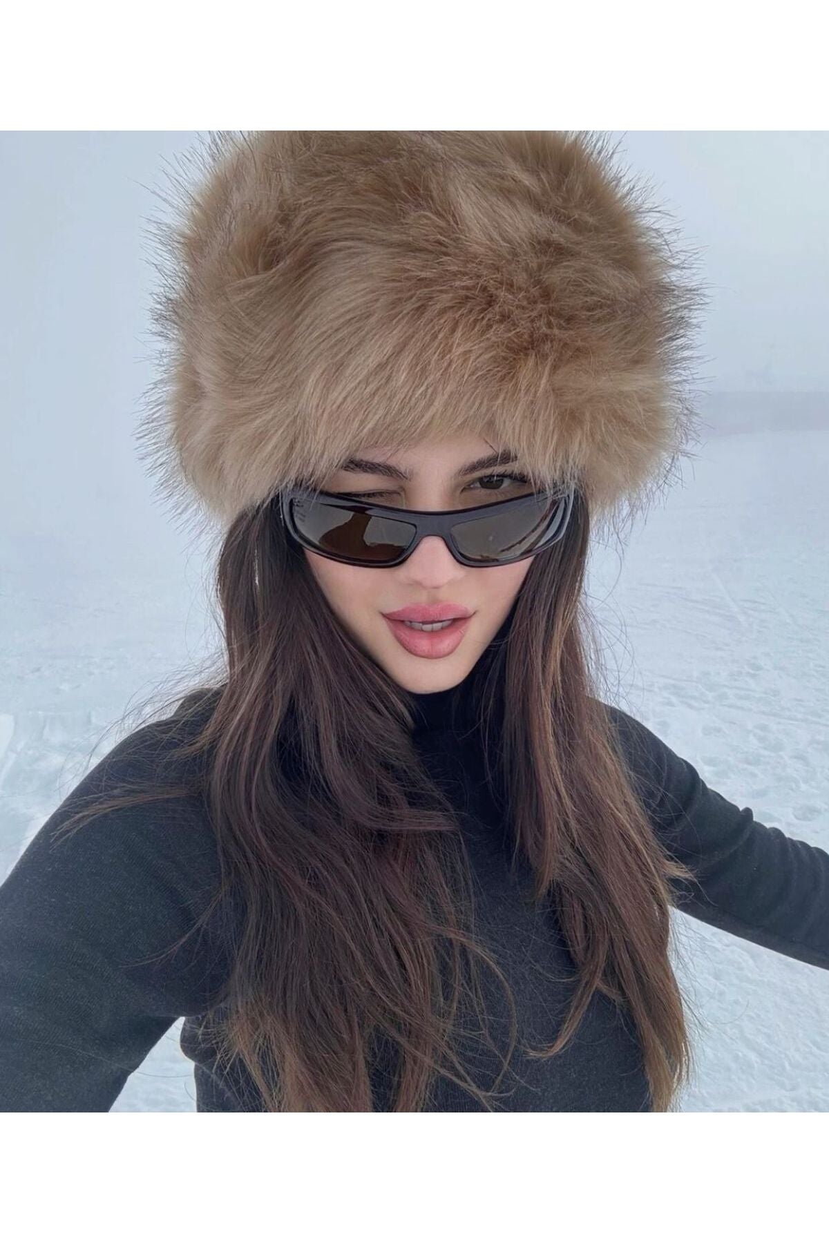 Kahverengi İthal Katlanabilir Peluş Kulaklık KLK01