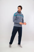 Men's Dark Gray Striped Rashell Sweat Suit