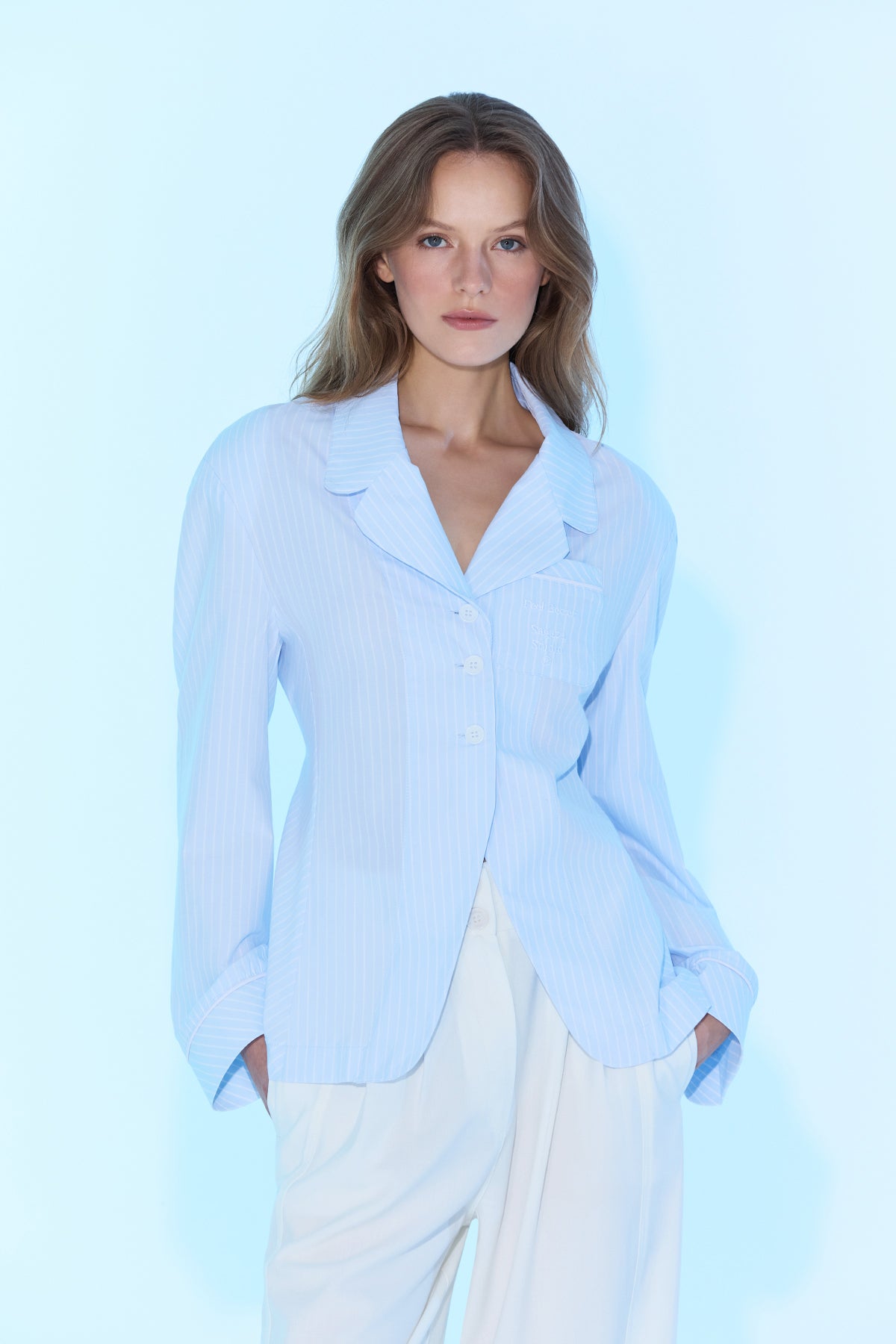 Sırtı Bağlamalı Slim Fit Ceket