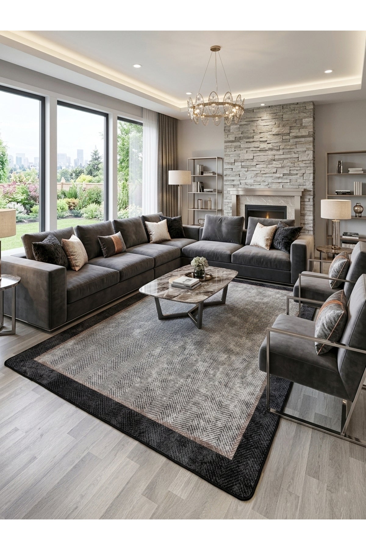 Modern Lateks Taban Salon Yolluk Antre Halı