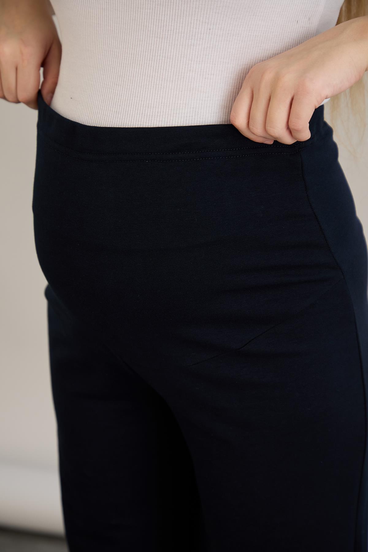 Işşil 4555-İki İplik Lycra Penye Hamile Boru Paça Pantolon