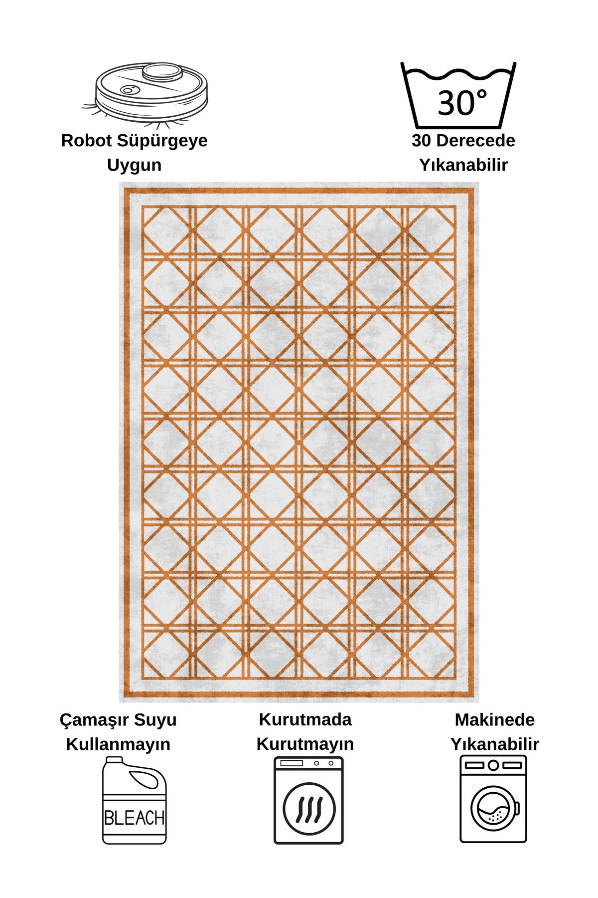 Geometrik Desen Lateks Taban Salon ve Yolluk Antre Halı