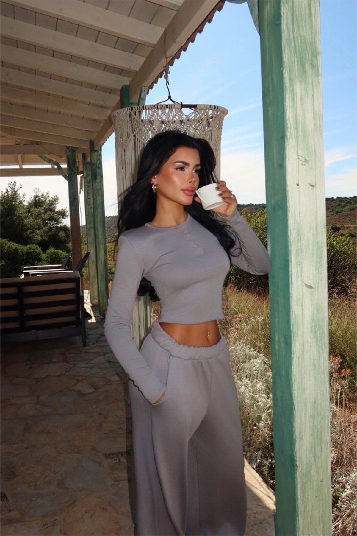 Füme Rapha Alt Üst Takım ATE-3644