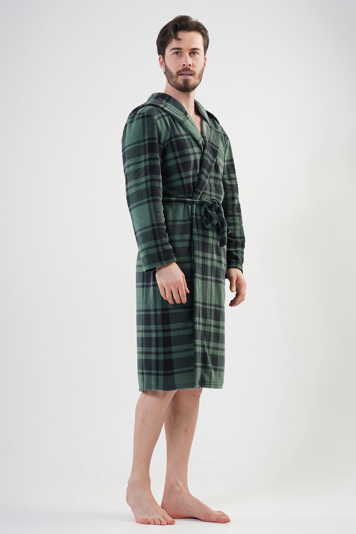 ERKEK POLAR KAPSONLU UZUN KOL UZUN CEPLI SABAHLIK