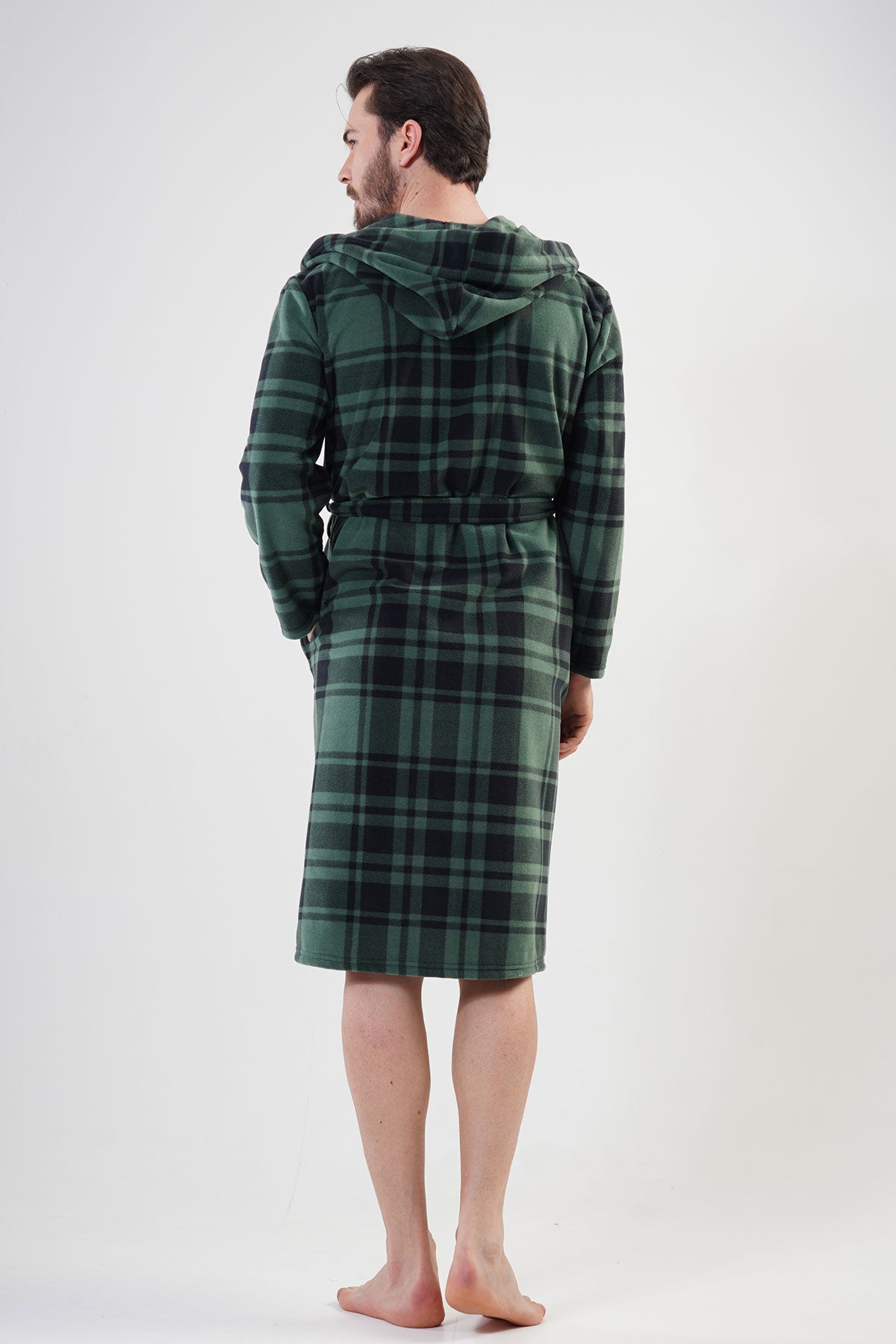 ERKEK POLAR KAPSONLU UZUN KOL UZUN CEPLI SABAHLIK