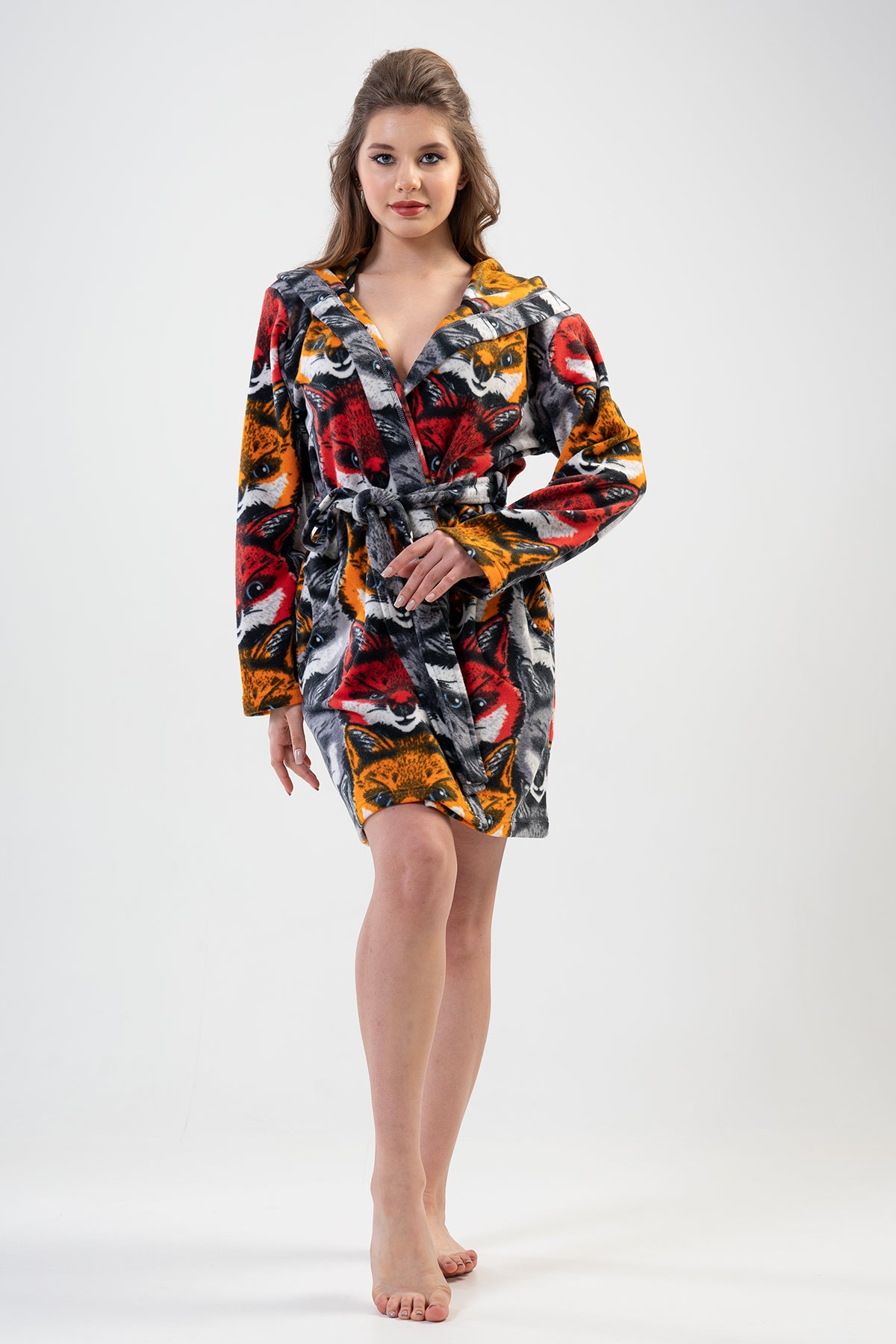 Woman Dark Winter Dressing Gown