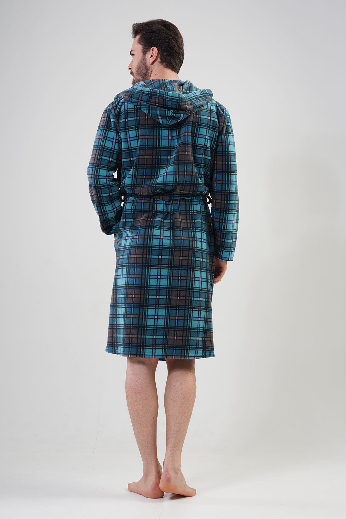 ERKEK POLAR KAPSONLU UZUN KOL UZUN CEPLI SABAHLIK