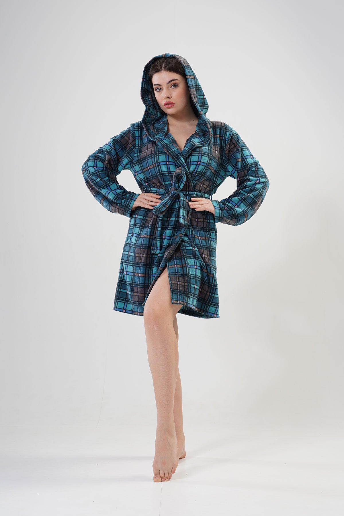 Woman Fleece Pine Dressing Gown