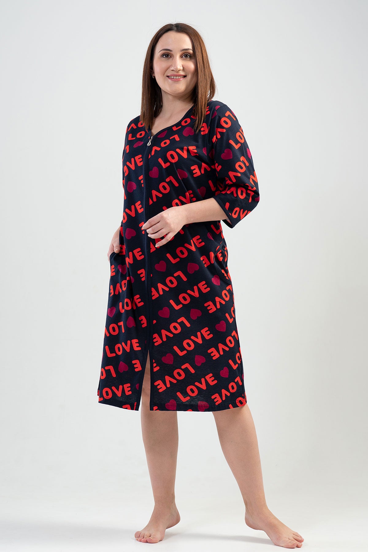 Woman Big Size Love You Homedress