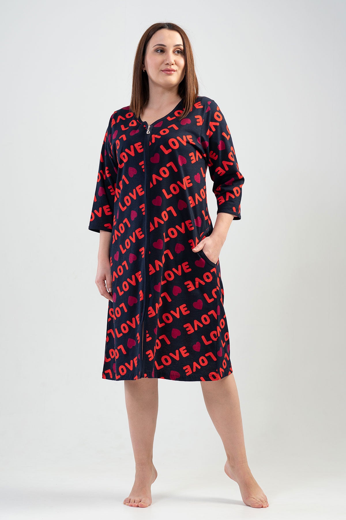 Woman Big Size Love You Homedress