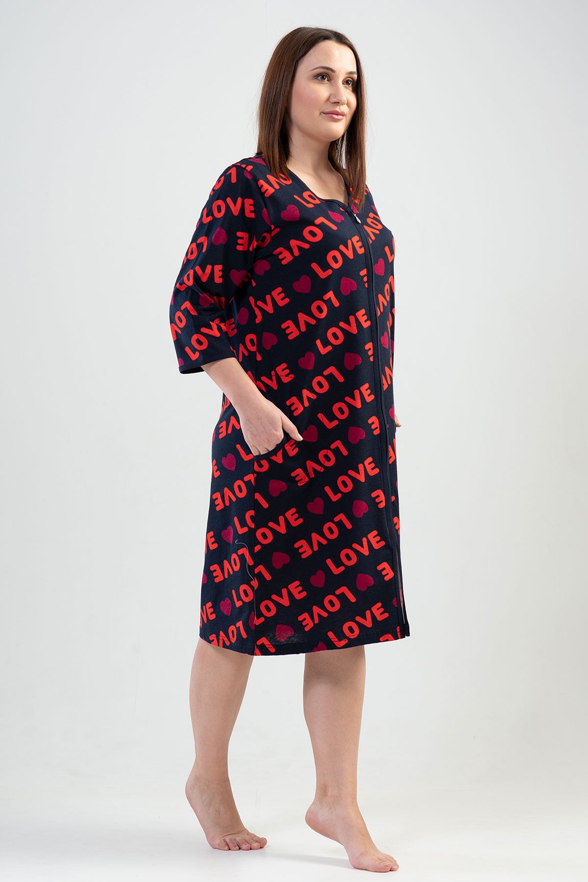 Woman Big Size Love You Homedress