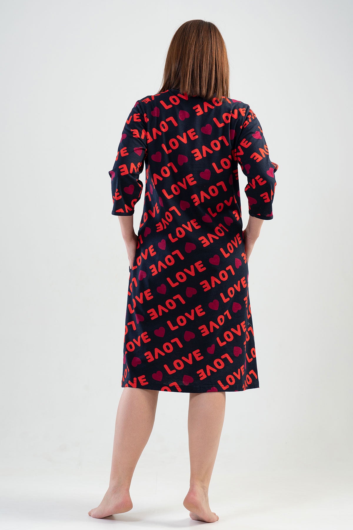 Woman Big Size Love You Homedress