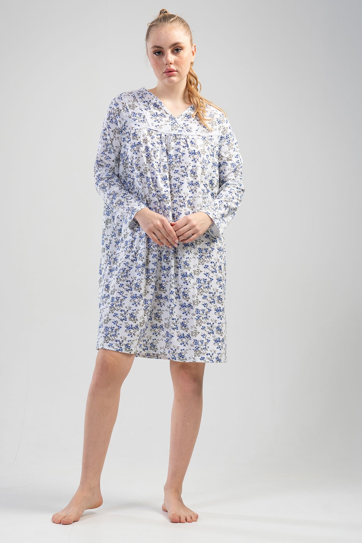 Woman Grandma Peony Nightgown
