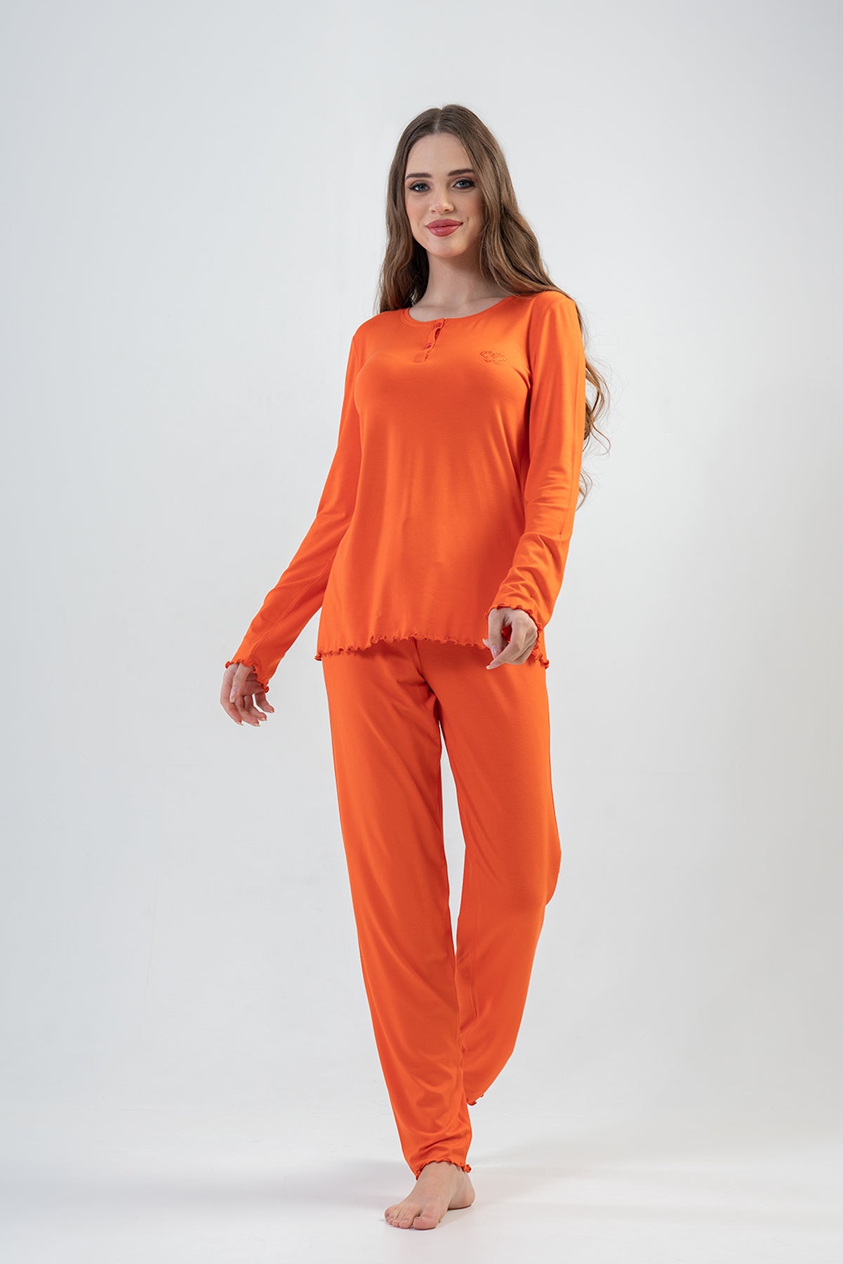 Woman Salmon Pyjama Set