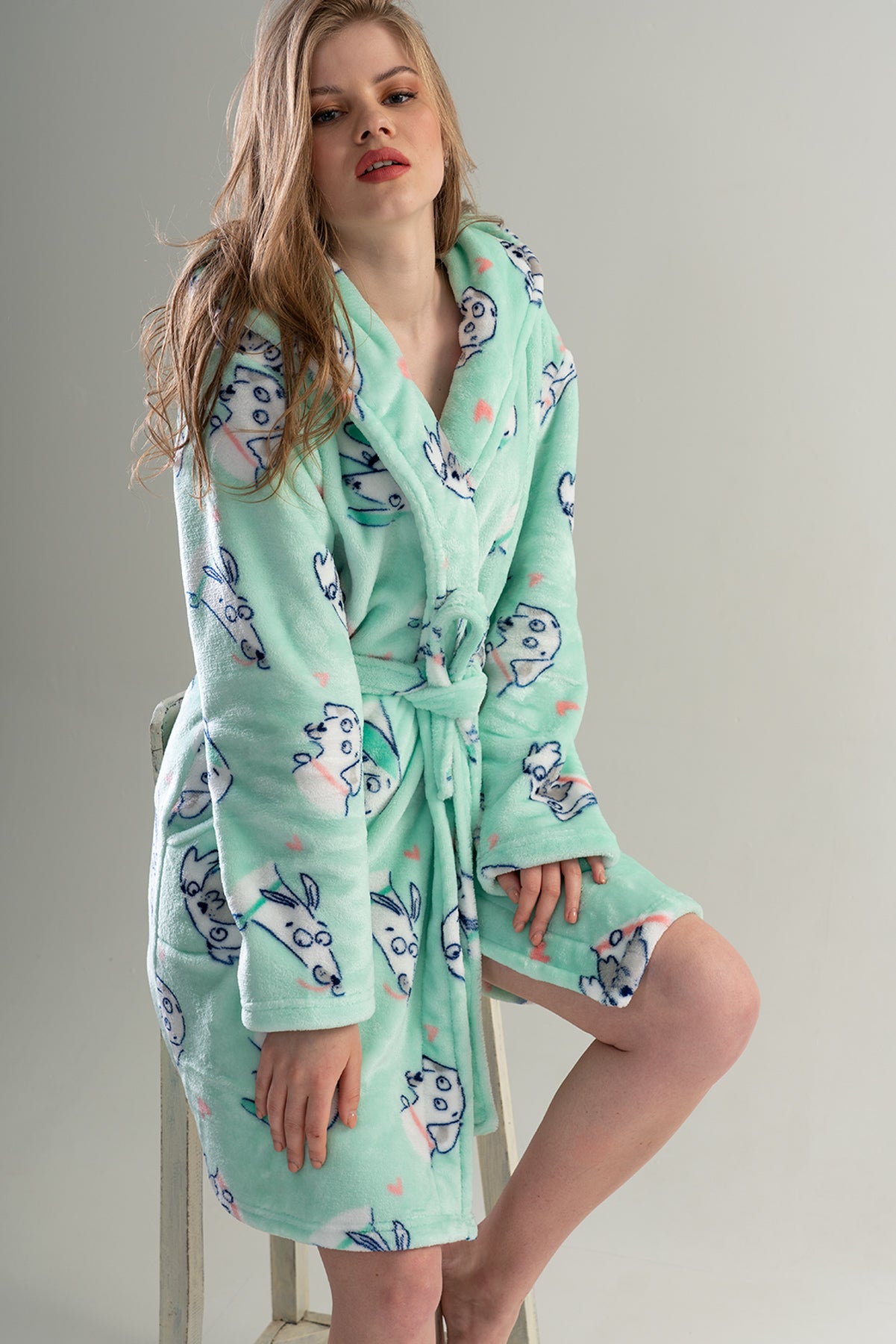 BAYAN SOFT KAPSONLU UZUN KOL CEPLI KISA SABAHLIK