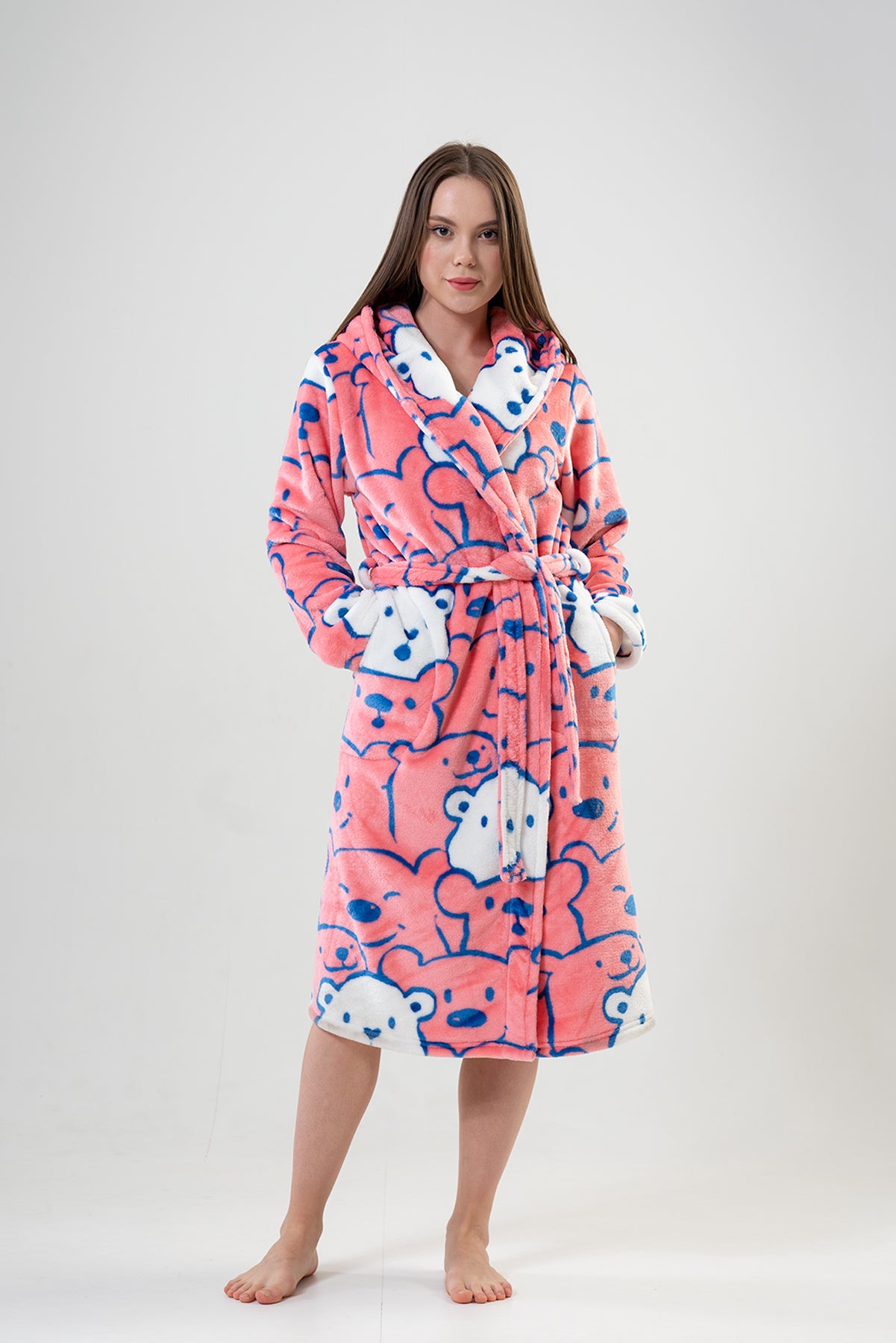 Woman Pink Dressing Gown