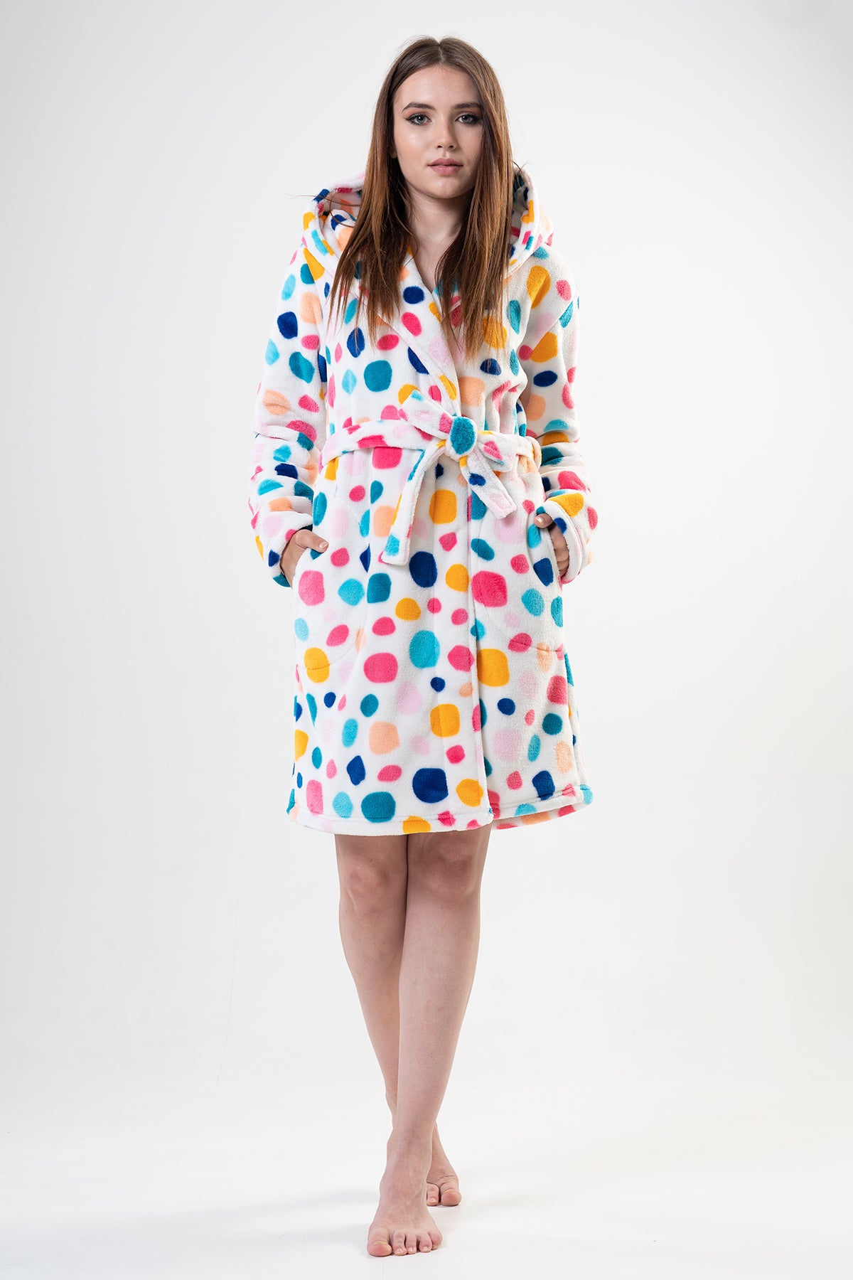 Woman Colorly Dressing Gown