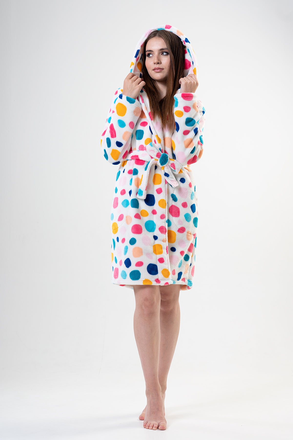 Woman Colorly Dressing Gown
